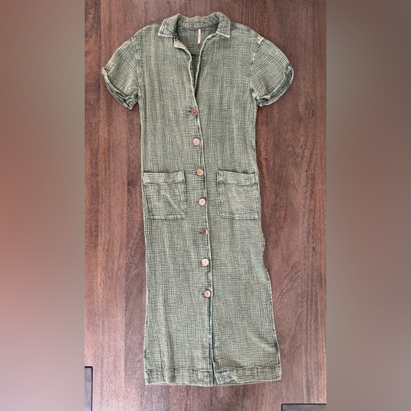 Free People Almeda Maxi Short Sleeve Duster - Picture 4 of 10